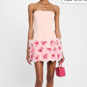 HELSI Holly Strapless Rosette Mini Dress - Size Large - Worn Once